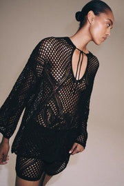 Pull en maille ajourée