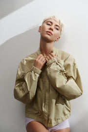 Blouson en popeline effet délavé