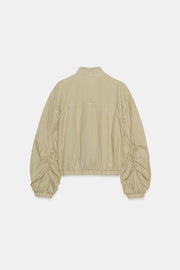 Blouson en popeline effet délavé