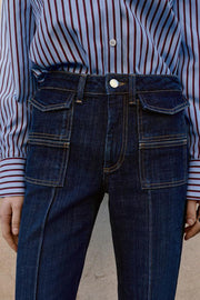Jean Z1975 coupe bootcut taille haute à pli nervuré