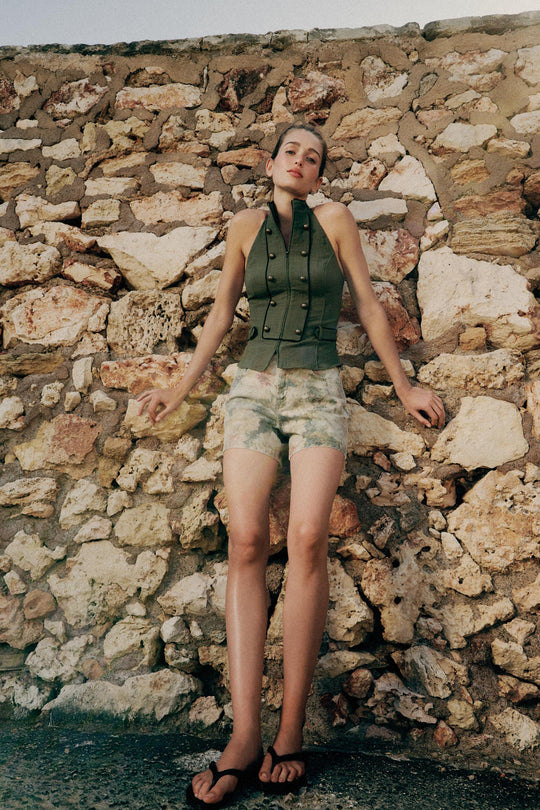 Short Z1975 taille mi-haute imprimé floral