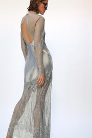 Robe satinée en dentelle ZW Collection