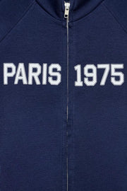 Top à fermeture zippée et texte