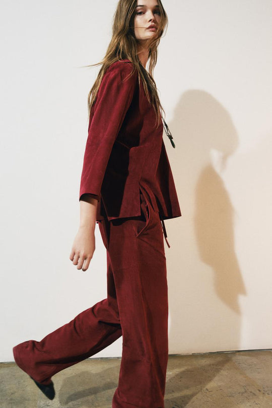 Pantalon en cuir suédé Édition limitée