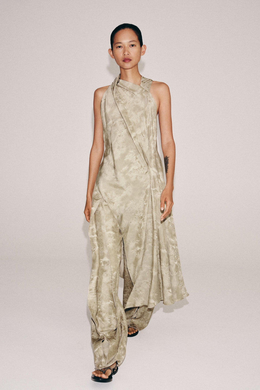 Top asymétrique en jacquard ZW Collection