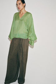 Chemise en ramie à rayures ZW Collection