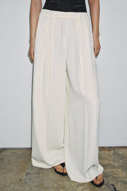 Pantalon à jambe large à rayures ZW Collection