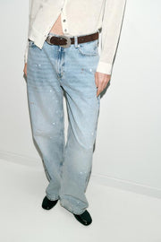 Jean Z1975 coupe ample taille mi-haute effet peinture