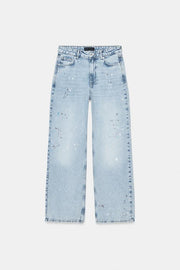 Jean Z1975 coupe ample taille mi-haute effet peinture