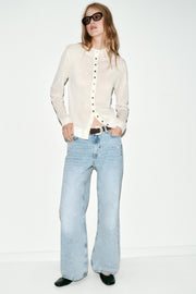 Jean Z1975 coupe ample taille mi-haute effet peinture
