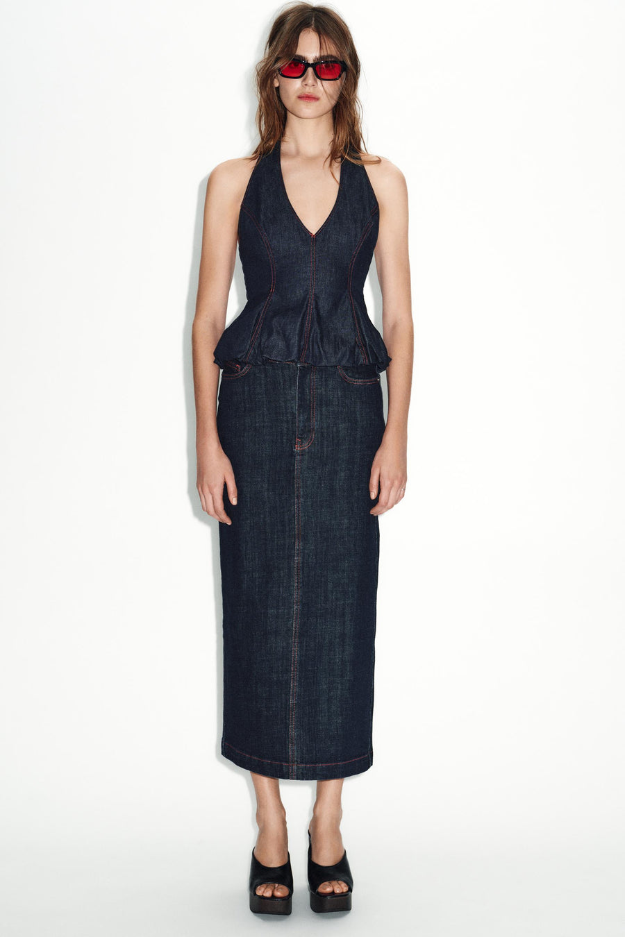 Jupe Z1975 midi en denim