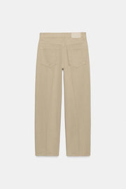 Pantalon coupe barrel à rayure et pli marqué