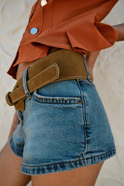 Short Z1975 en denim avec ceinture