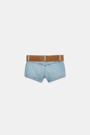 Short Z1975 en denim avec ceinture
