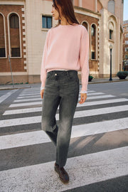 Jean Z1975 coupe droite, taille haute à ceinture croisée
