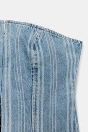 Top Z1975 en denim à rayures