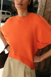 Pull en maille à manches courtes