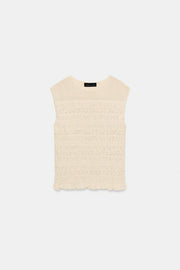 Top en maille smockée