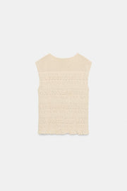 Top en maille smockée