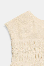 Top en maille smockée