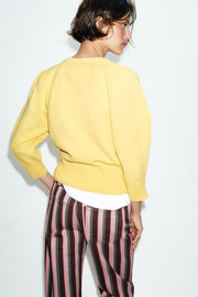 Pull en maille à manches bouffantes