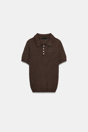Polo en maille à manches courtes
