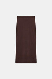 Jupe droite fluide en maille