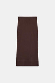 Jupe droite fluide en maille