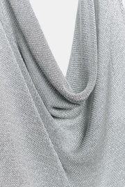 Robe dos-nu en maille à fil métallisé