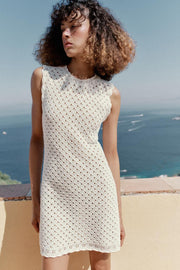 Robe mini en maille pointelle