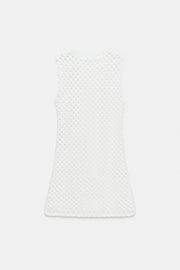 Robe mini en maille pointelle