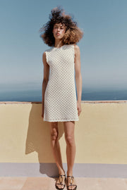 Robe mini en maille pointelle