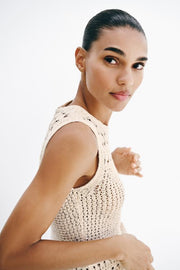 Top en maille pointelle