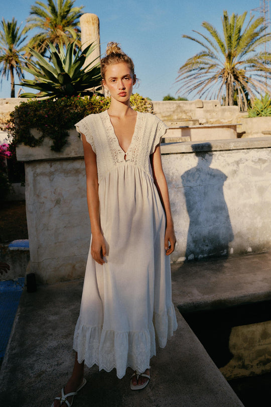 Robe contrastée en maille