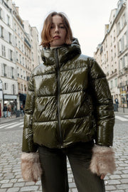 Anorak effet brillant déperlant coupe-vent