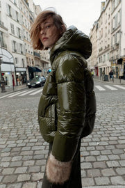 Anorak effet brillant déperlant coupe-vent