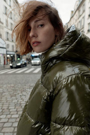 Anorak effet brillant déperlant coupe-vent