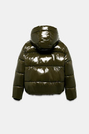 Anorak effet brillant déperlant coupe-vent