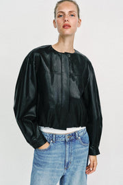 Blouson ballon effet cuir