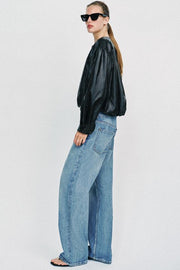 Blouson ballon effet cuir