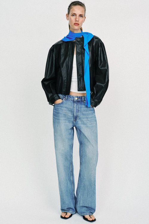 Blouson ballon effet cuir