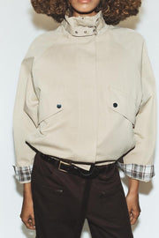 Veste bomber oversize à col montant