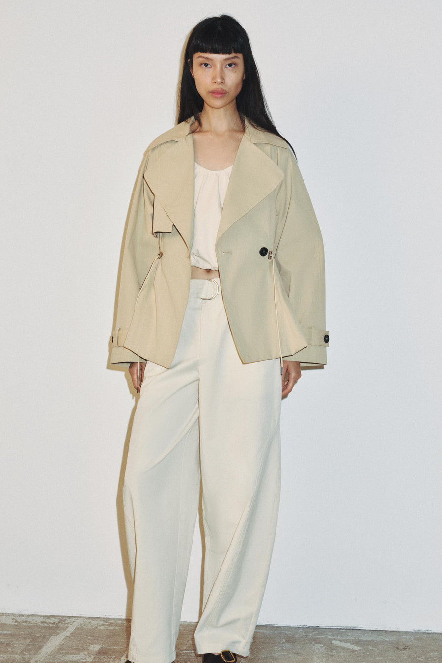 Trench court taille réglable