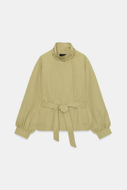 Blouson à col montant avec ceinture