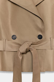Gilet croisé avec ceinture et épaulettes