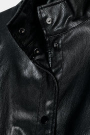 Veste bomber matelassée effet cuir