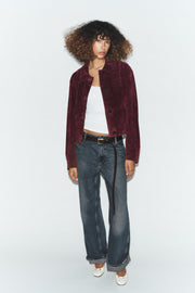 Blouson 100 % cuir suédé