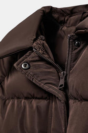 Veste bomber matelassée à revers effet fourrure