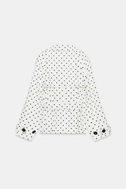 Blouson trench à pois avec ceinture