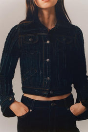 Veste en denim effilochée Édition limitée
